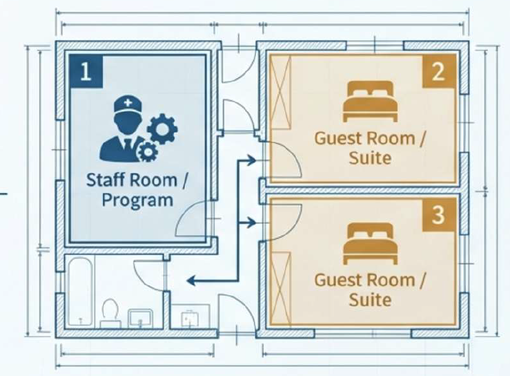 スタッフ常駐化のスキーム図
